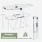 White 2-Level Foldable Clothes Drying Rack with Adjustable Height and 33 Poles for Laundry